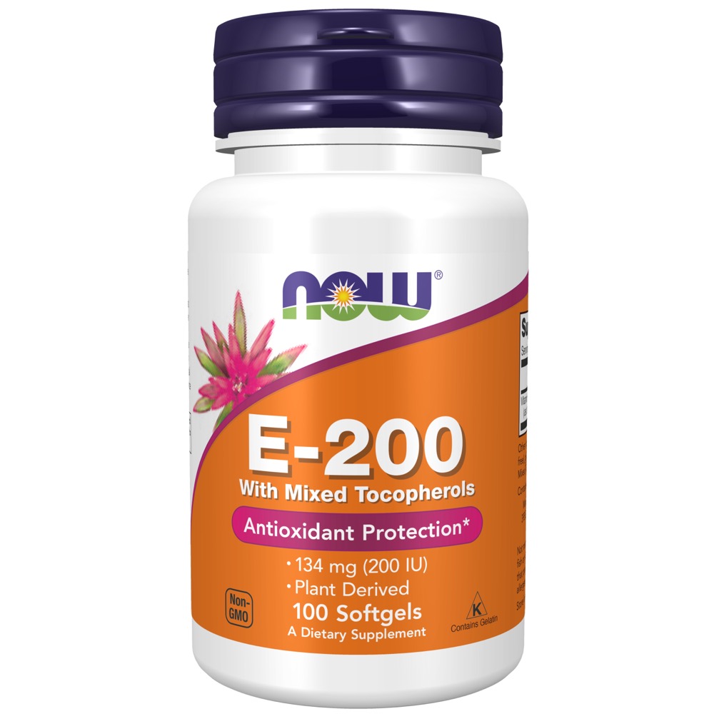 Now Vitamins - E-200 MT 100 Sgels