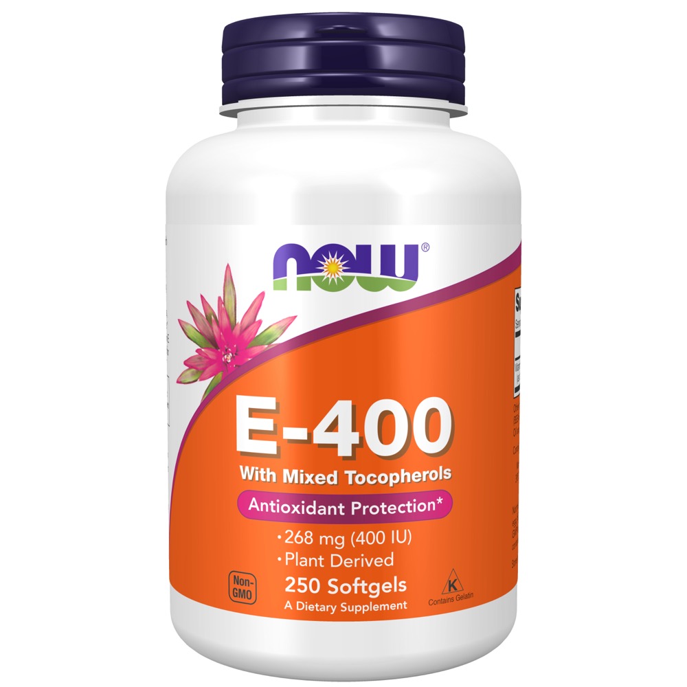 Now Vitamins - E-400 MT 250 Sgels