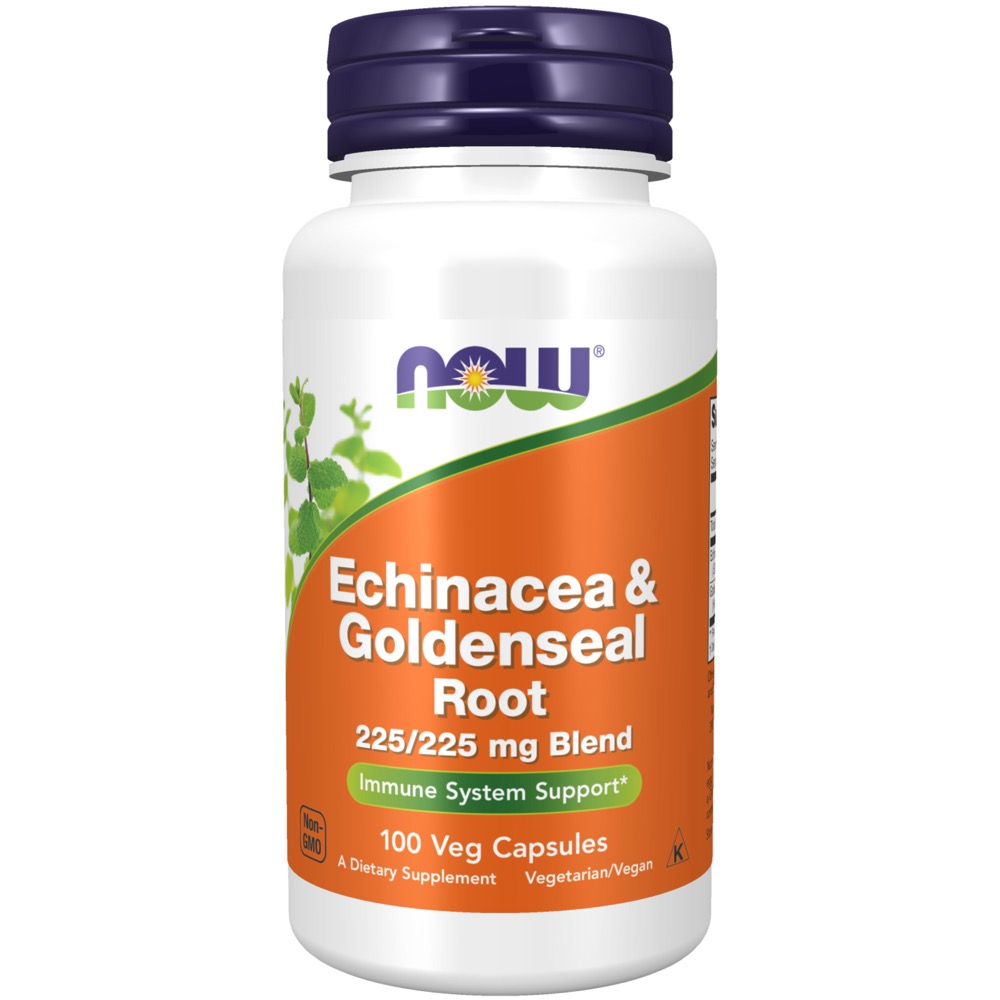Now Vitamins - Echinacea & Goldenseal Root 100 Caps