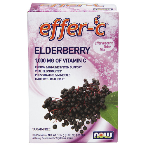 Now Vitamins - Effer-C Elderberry 30 Packets per Box-OUT OF STOCK
