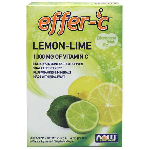 Now Vitamins - Effer-C Lemon Lime Packets 30/Box