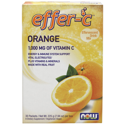 Now Vitamins - Effer-C Orange Packets 30/Box