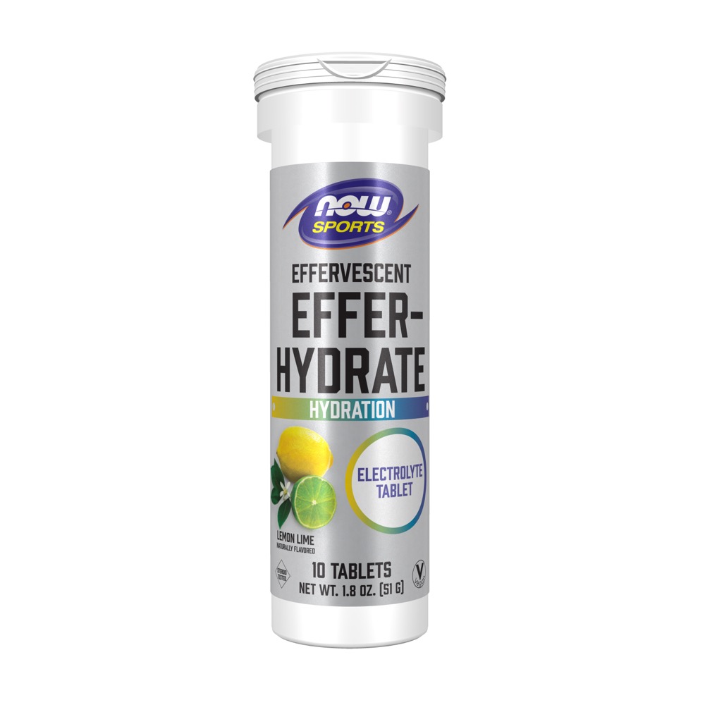 Now Vitamins - Effer-Hydrate Effervescent Lemon Lime 10 Tablets