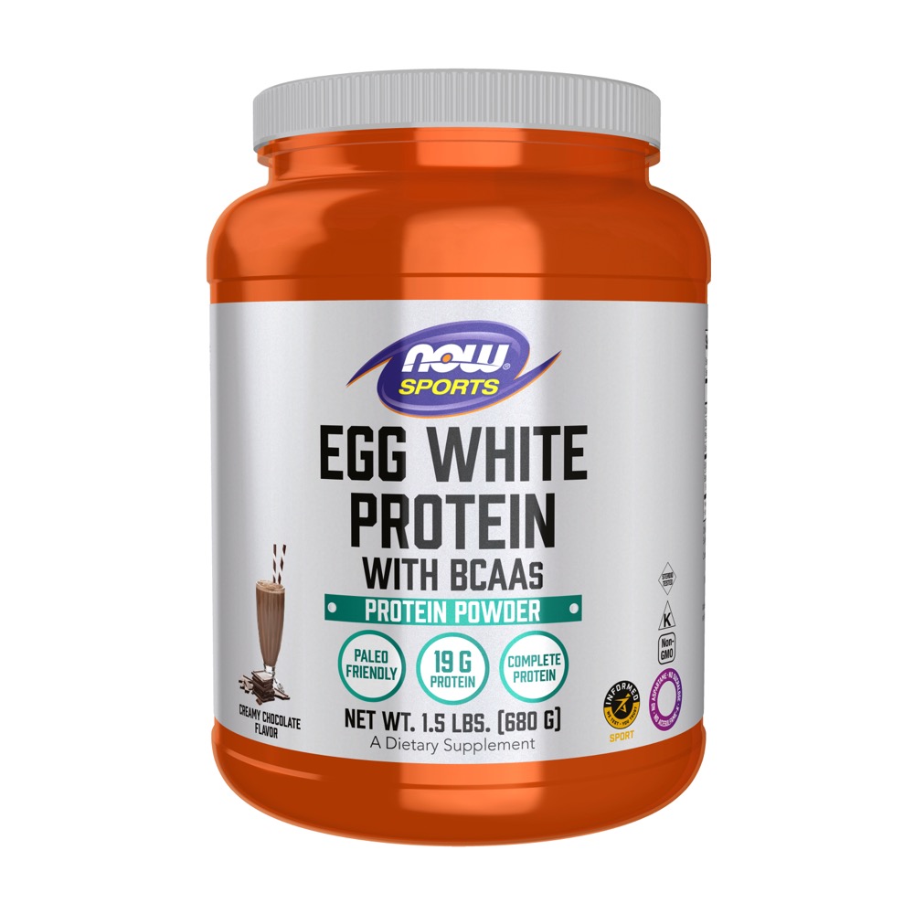 Now Vitamins - Egg White Protein Chocolate 1.5 Lb