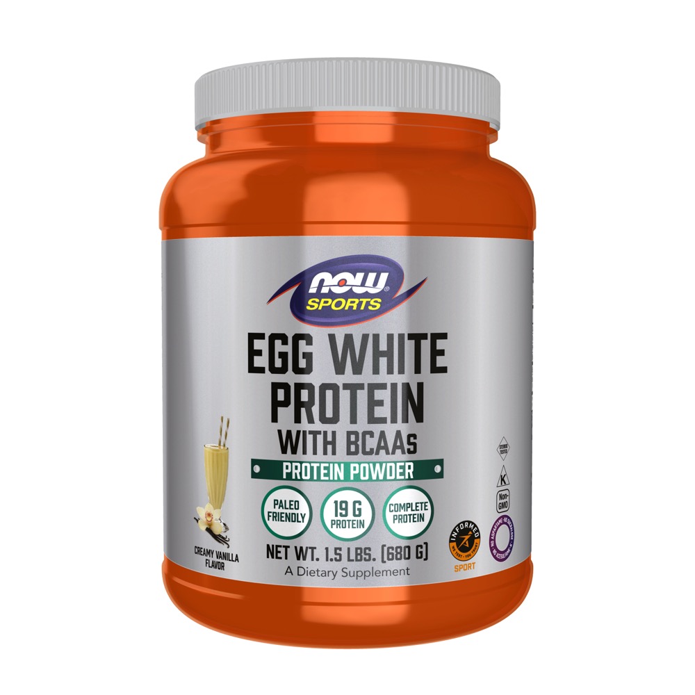 Now Vitamins - Egg White Protein Vanilla Creme 1.5 Lb-temp unavailable