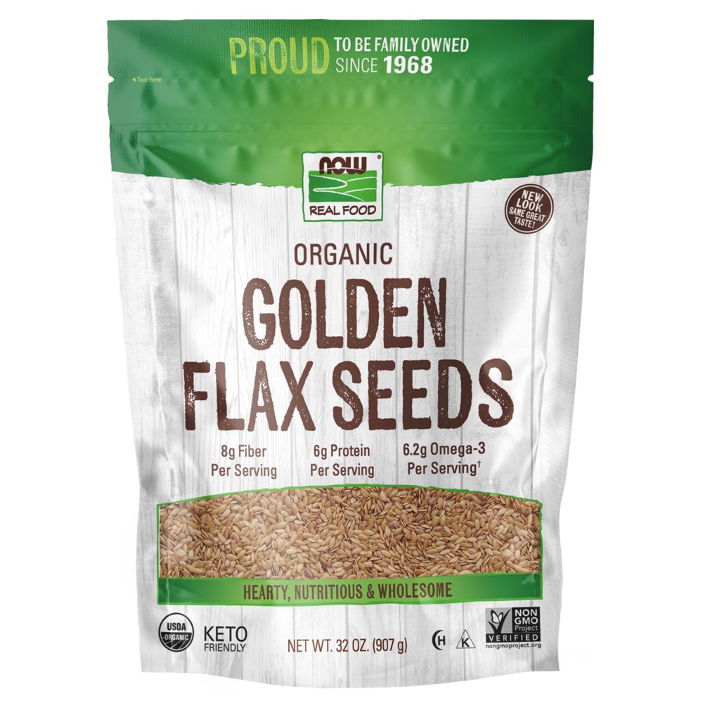 Now Vitamins - Golden Flax Seed Organic 2 lb