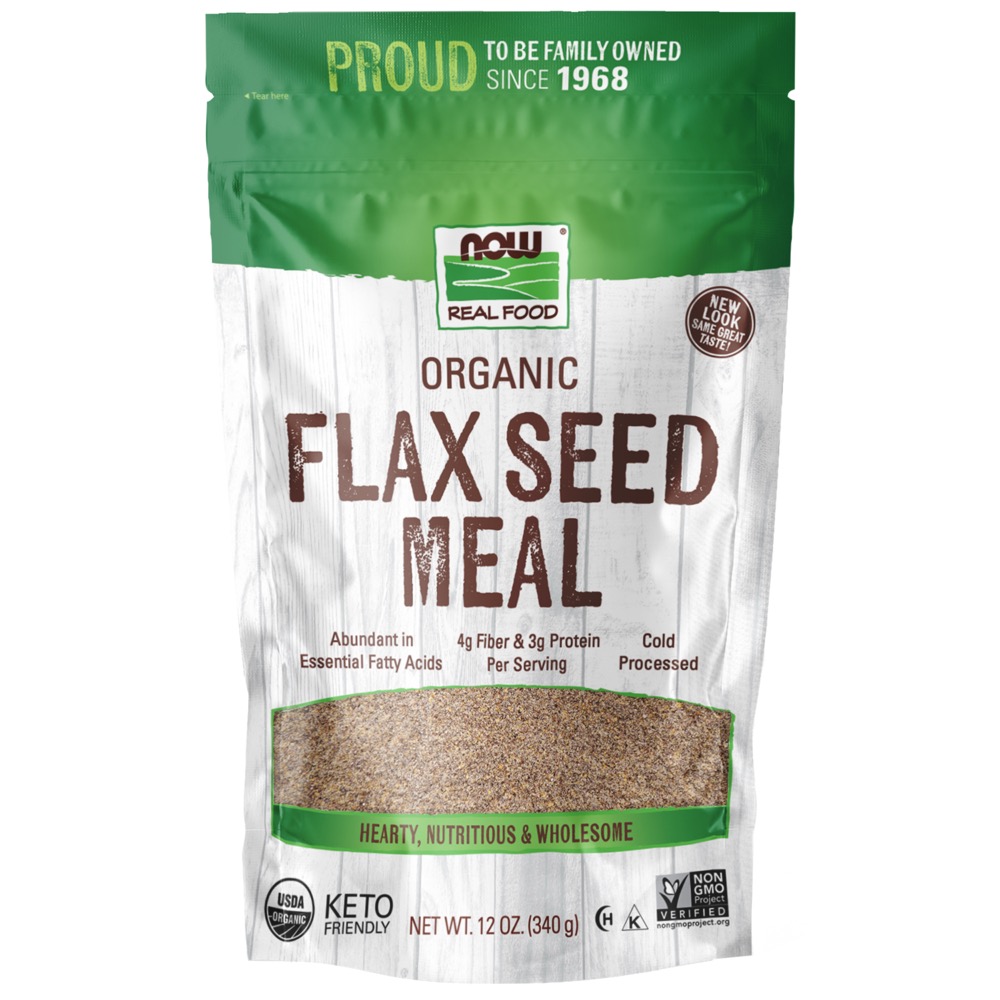 Now Vitamins - Flax Seed Meal Organic 12 oz-OUT OF STOCK