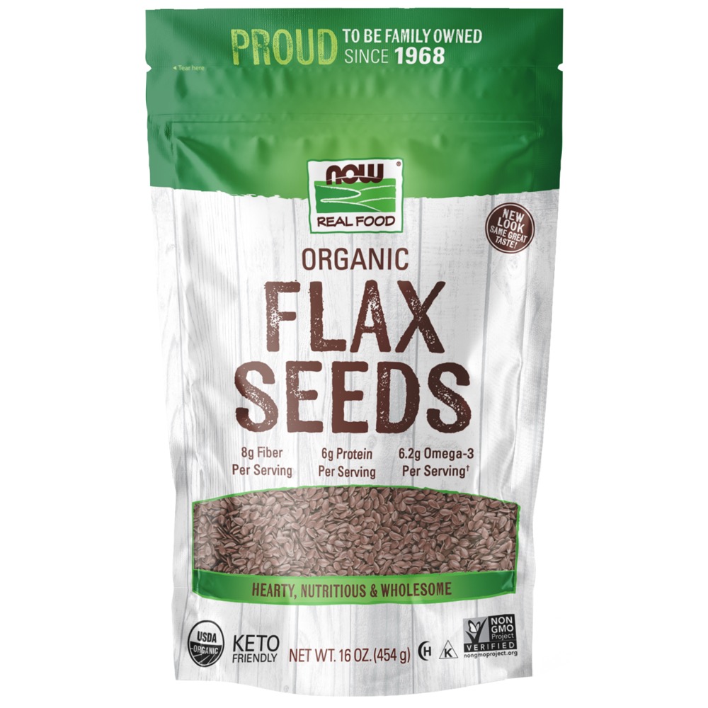 Now Vitamins - Flax Seed Organic 1 Lb