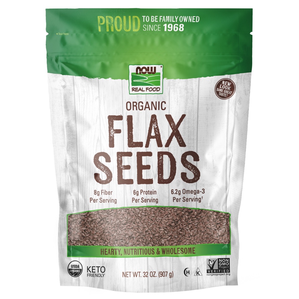 Now Vitamins - Flax Seed Organic 2 Lb
