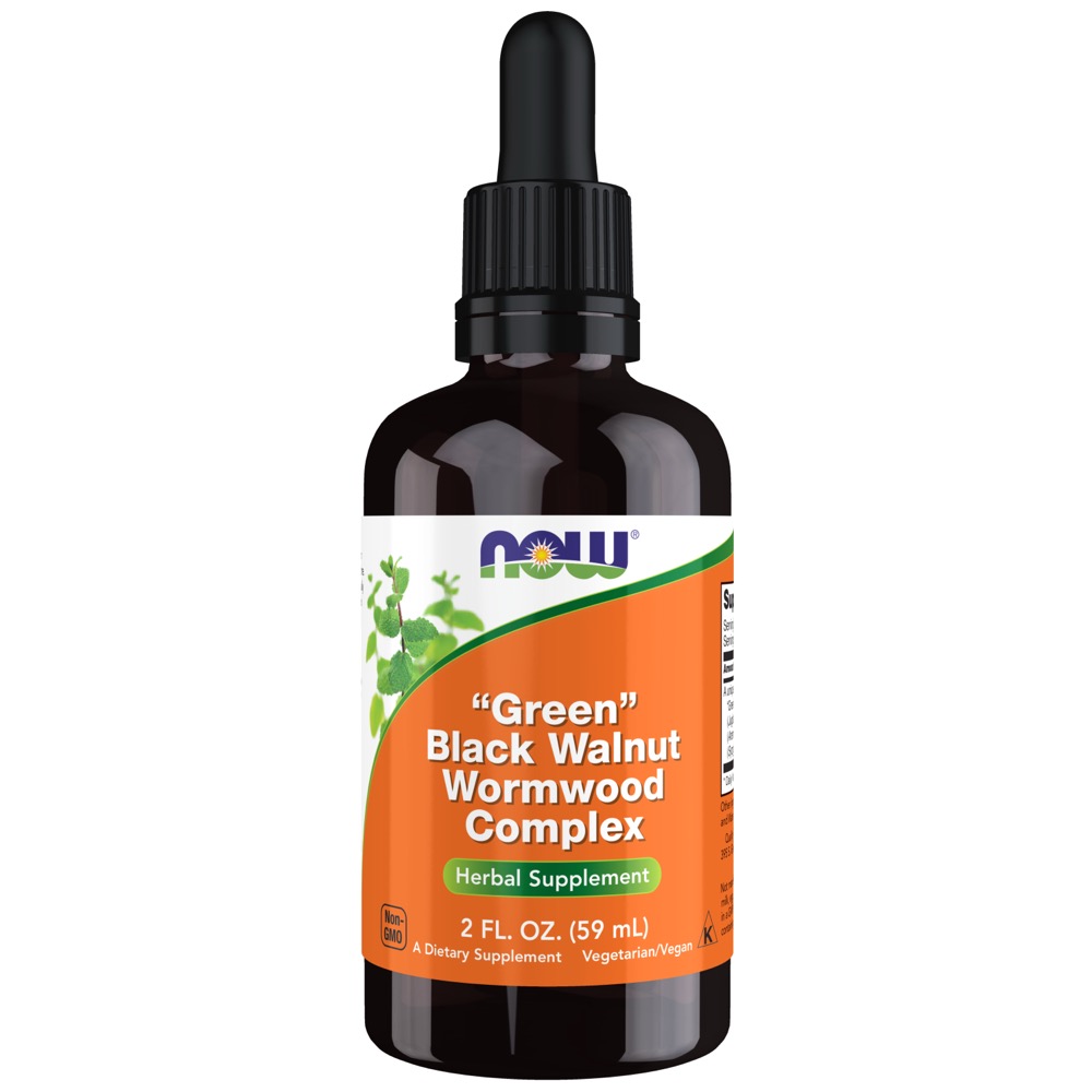 Now Vitamins - Fresh Green Black Walnut Wormwood Complex 2 oz.