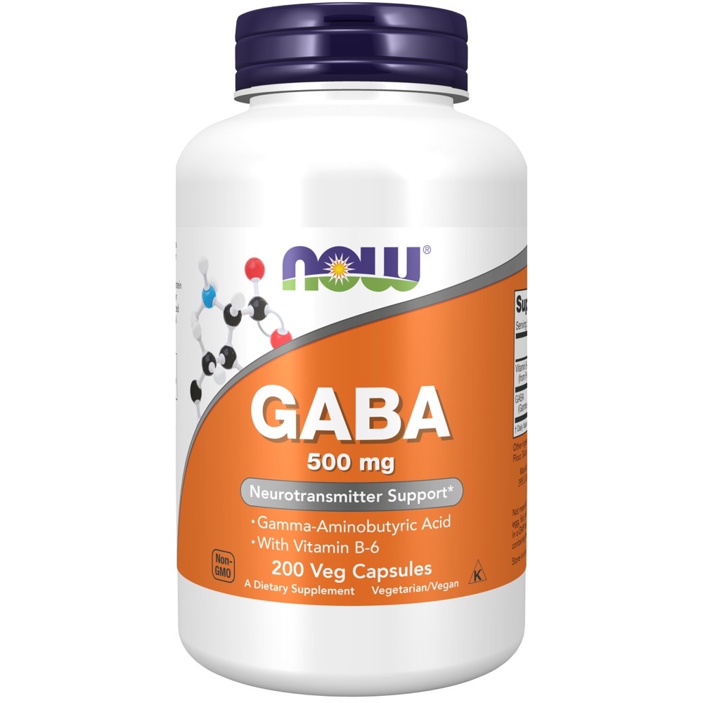 Now Vitamins - GABA 500 Mg 200 Capsules