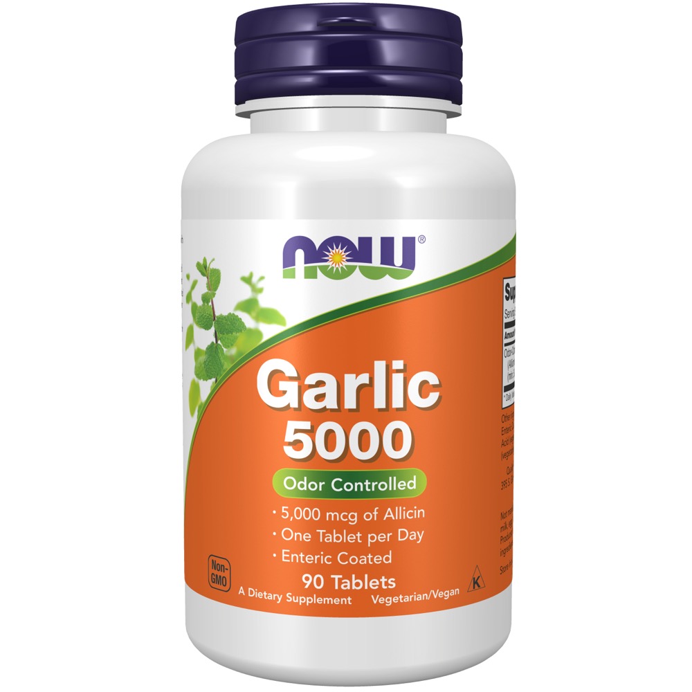 Now Vitamins - Garlic 5000 (Entericcoated) 90 Tabs