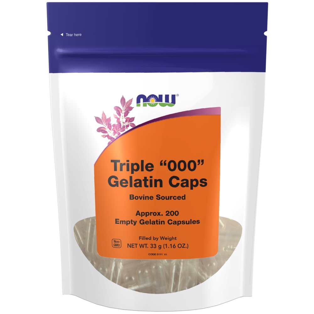 Now Vitamins - Gel Caps '000' 200 Caps
