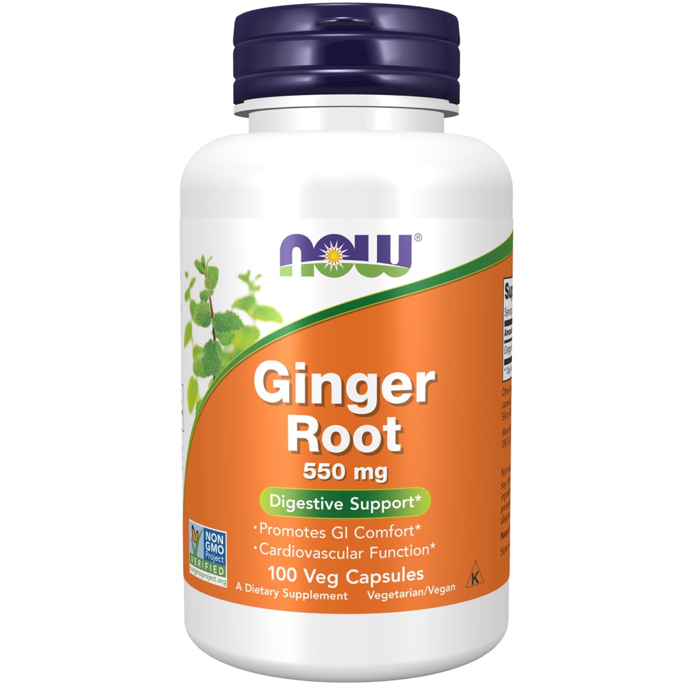 Now Vitamins - Ginger Root 550Mg 100 Caps
