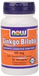 Now Vitamins - Ginkgo Biloba 60 Mg 30 Vcaps