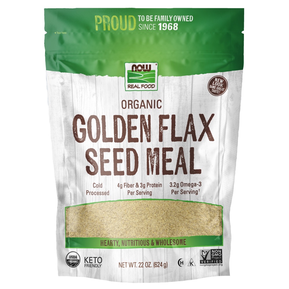 Now Vitamins - Golden Flax Seed Meal 22 oz