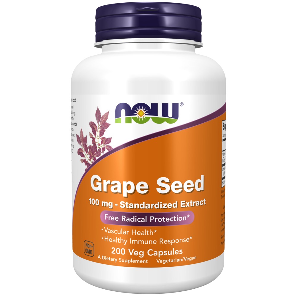 Now Vitamins - Grape Seed Anti 100Mg 200 Caps