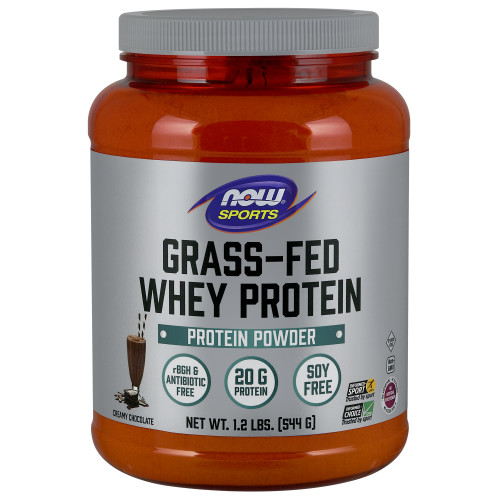 Now Vitamins - Grass Fed Whey Protein Concentrate,Chocolate 1.2 lbs