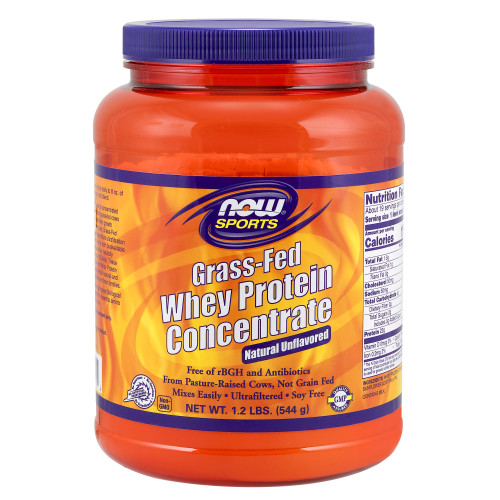 Now Vitamins - Grass-Fed Whey Protein Unflavored  1.2 LB