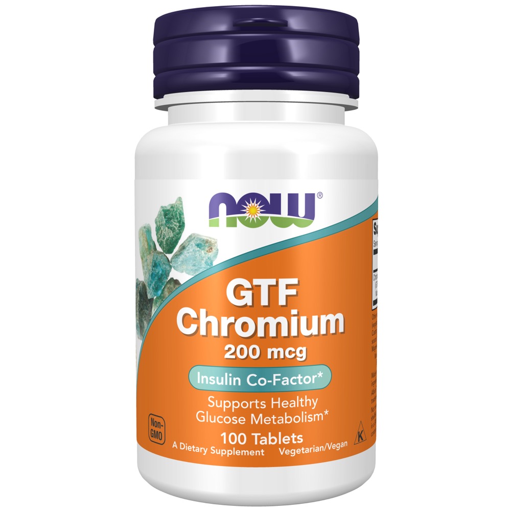 Now Vitamins - Gtf Chromium 200Mcg 100 Tabs