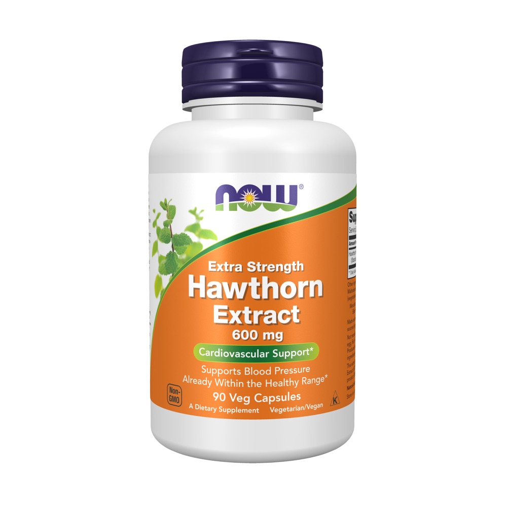 NOW Vitamins - Hawthorn Extract 600 mg 90 Veg Cap