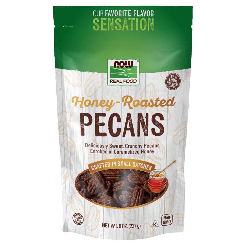 Now Vitamins - Honey-Roasted Pecans 8 oz.