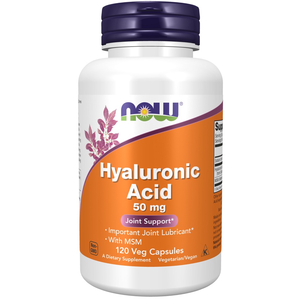 Now Vitamins - Hyaluronic Acid With Msm 120/Vcaps 50Mg