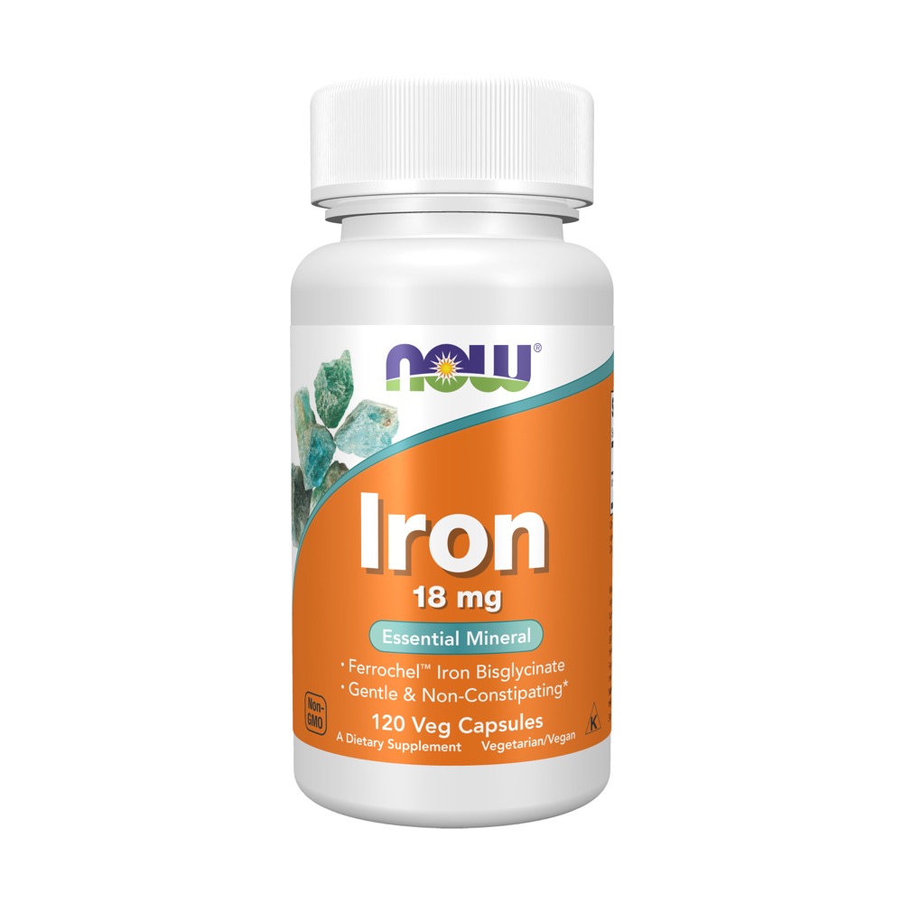 Now Vitamins - Iron 18 Mg 120 Vcaps