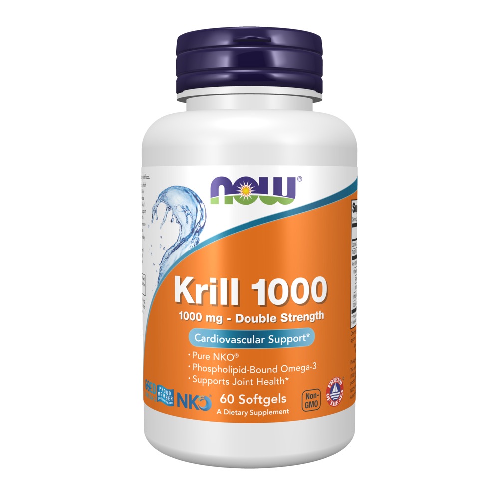Now Vitamins - Krill Oil 1,000 Mg Enteric Coated 60 Softgels