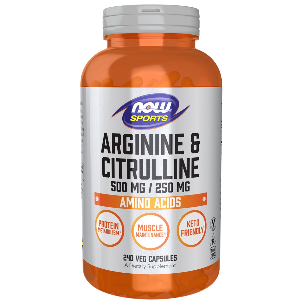 Now Vitamins - Arginine & Citrulline 500/250 - 240 Veg Capsules
