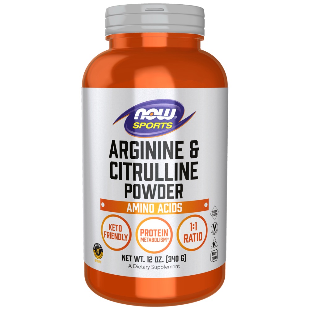 Now Vitamins - L-Arginine & Citrulline Pure Powder 12oz   