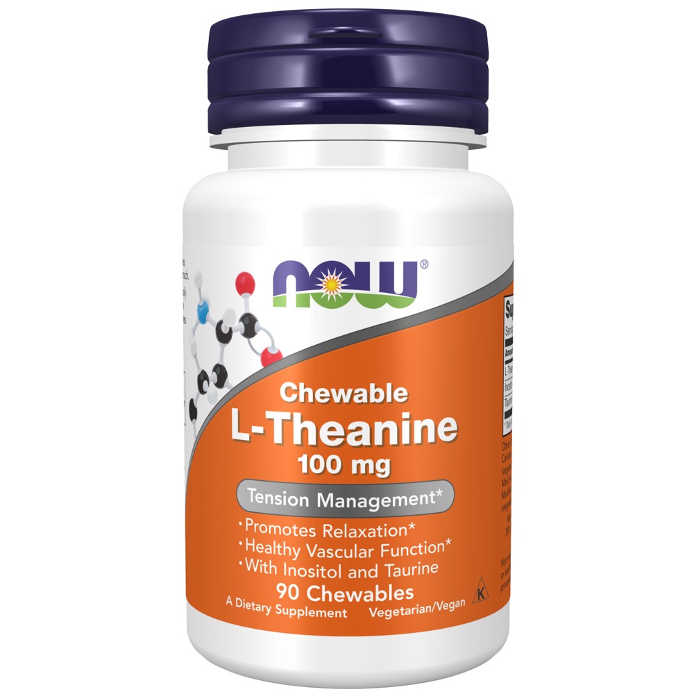 Now Vitamins - L-Theanine 100 mg 90 Chewables