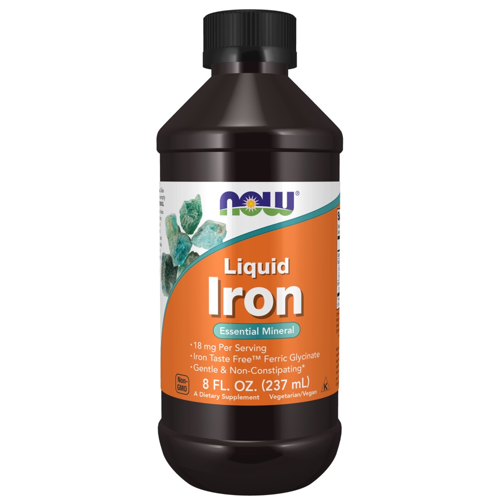 Now Vitamins - Liquid Iron 8 Fl Oz. 18 mg Per Serving