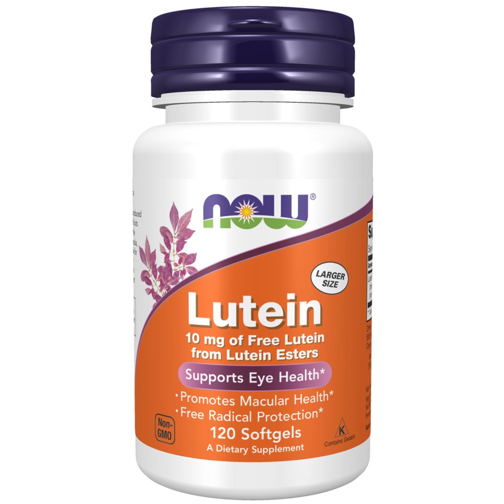 Now Vitamins - Lutein 10 mg of Free Lutein from Lutein Esters 120 Sgels