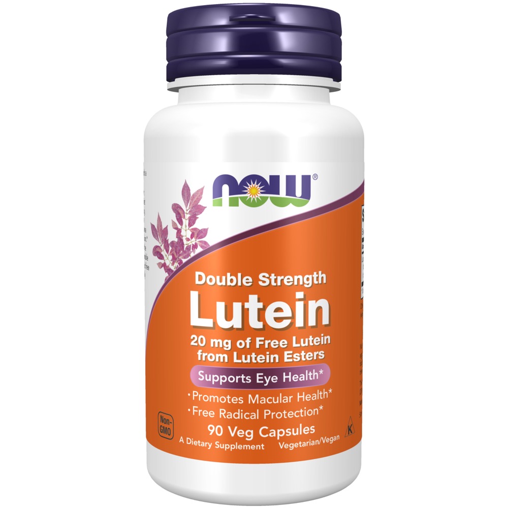 Now Vitamins - Lutein - 20 mg of Free Lutein from Lutein Esters 90 Veg Caps  