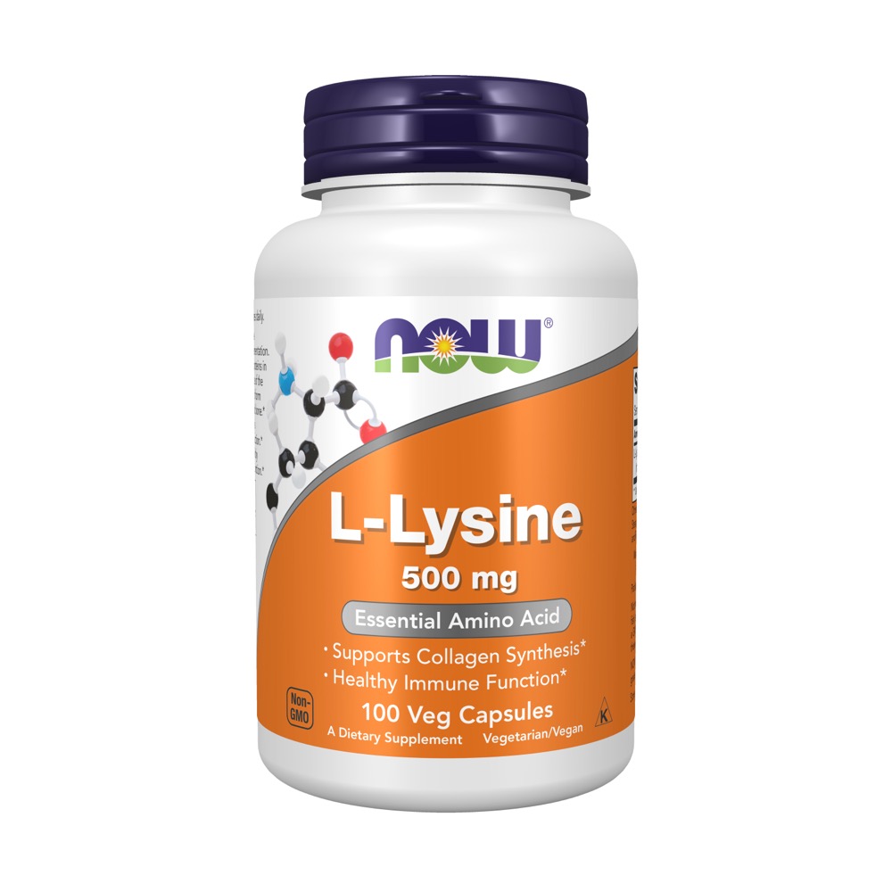 Now Vitamins - Lysine 500Mg 100 Veg Caps