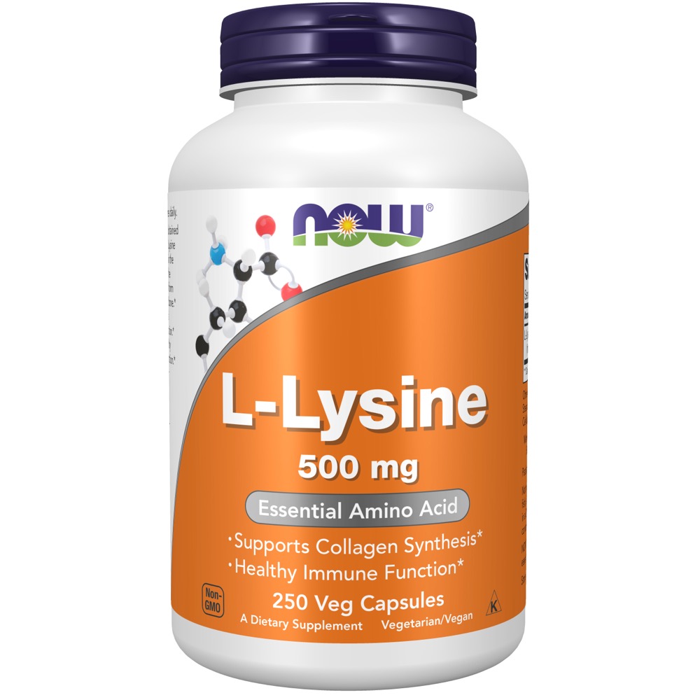 Now Vitamins - Lysine 500Mg 250 Veg Caps