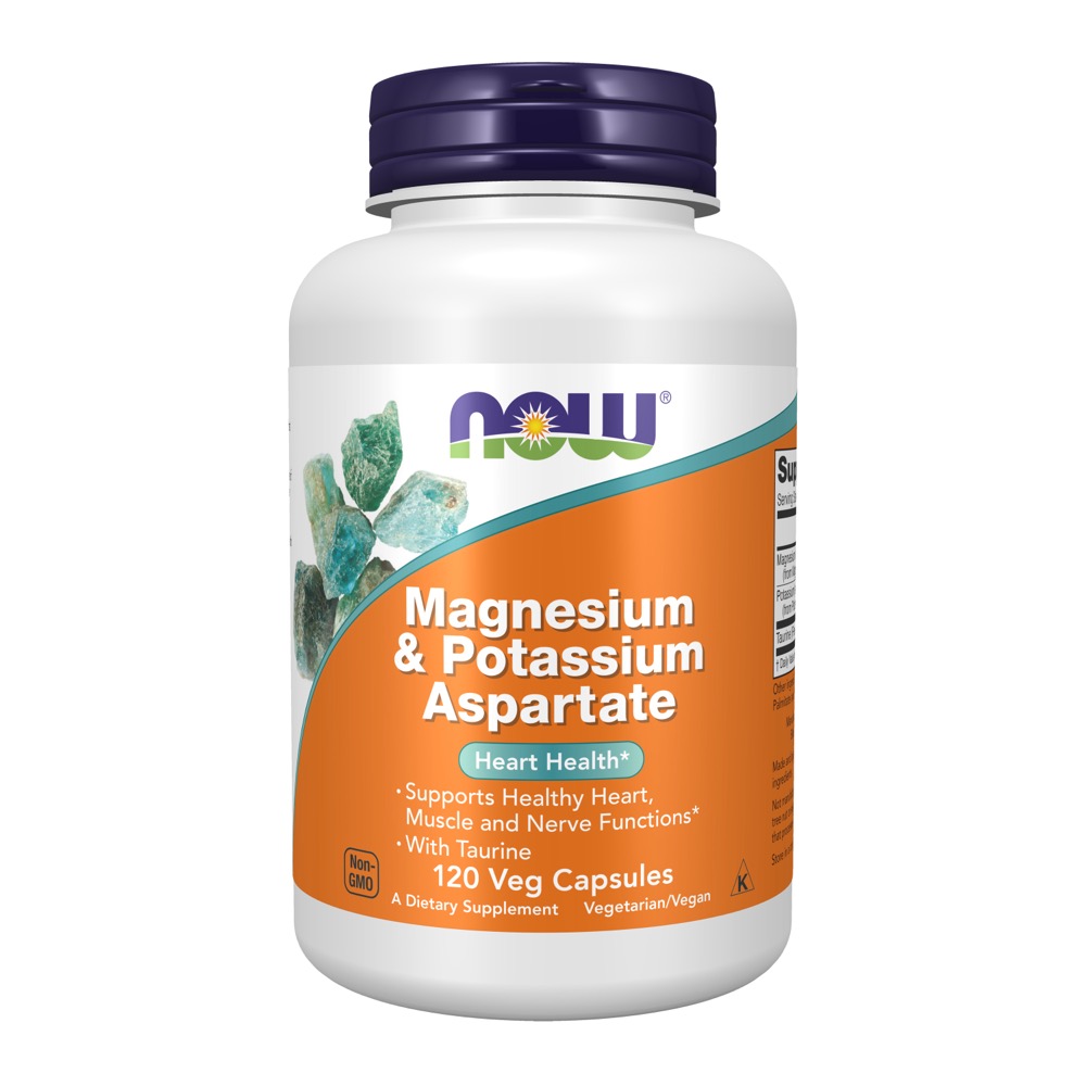 Now Vitamins - Mag/Potassium Aspartate W/Taurine 120 Cap