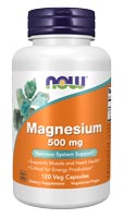 Now Vitamins - Magnesium 500 mg 120 Veg Caps