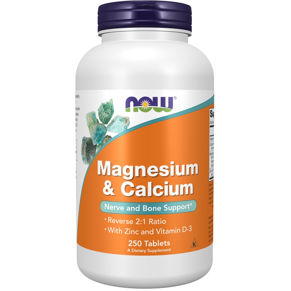 Now Vitamins - Magnesium & Calcium 250 Tabs