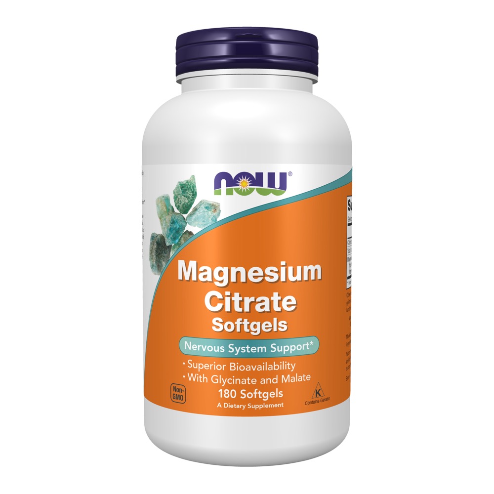 Now Vitamins - Magnesium Citrate 180 Softgels