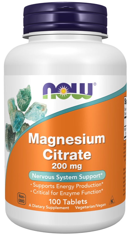 Now Vitamins - Magnesium Citrate 200 Mg 100 Tabs