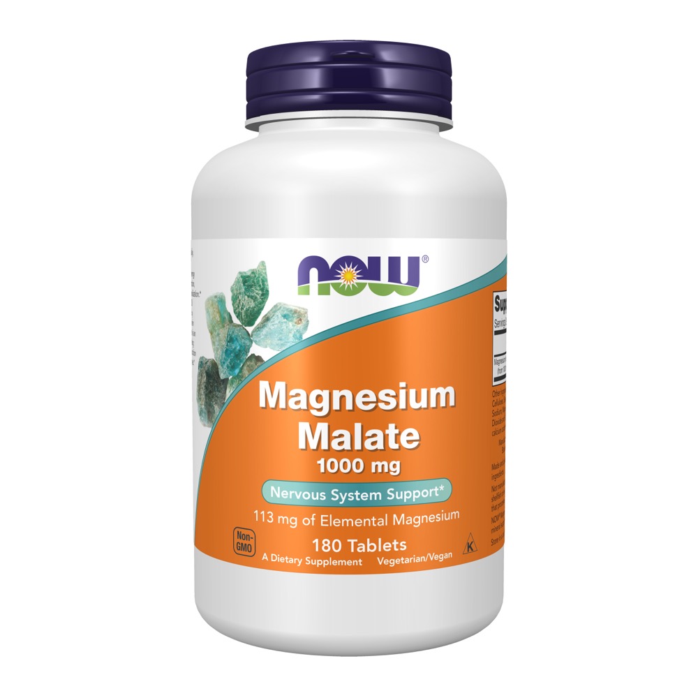 Now Vitamins - Magnesium Malate 1000Mg 180 Tabs