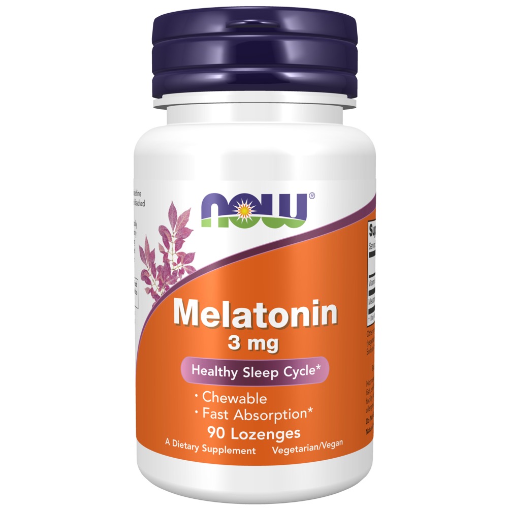 Now Vitamins - Melatonin 3 Mg Chewable 90 Lozenges