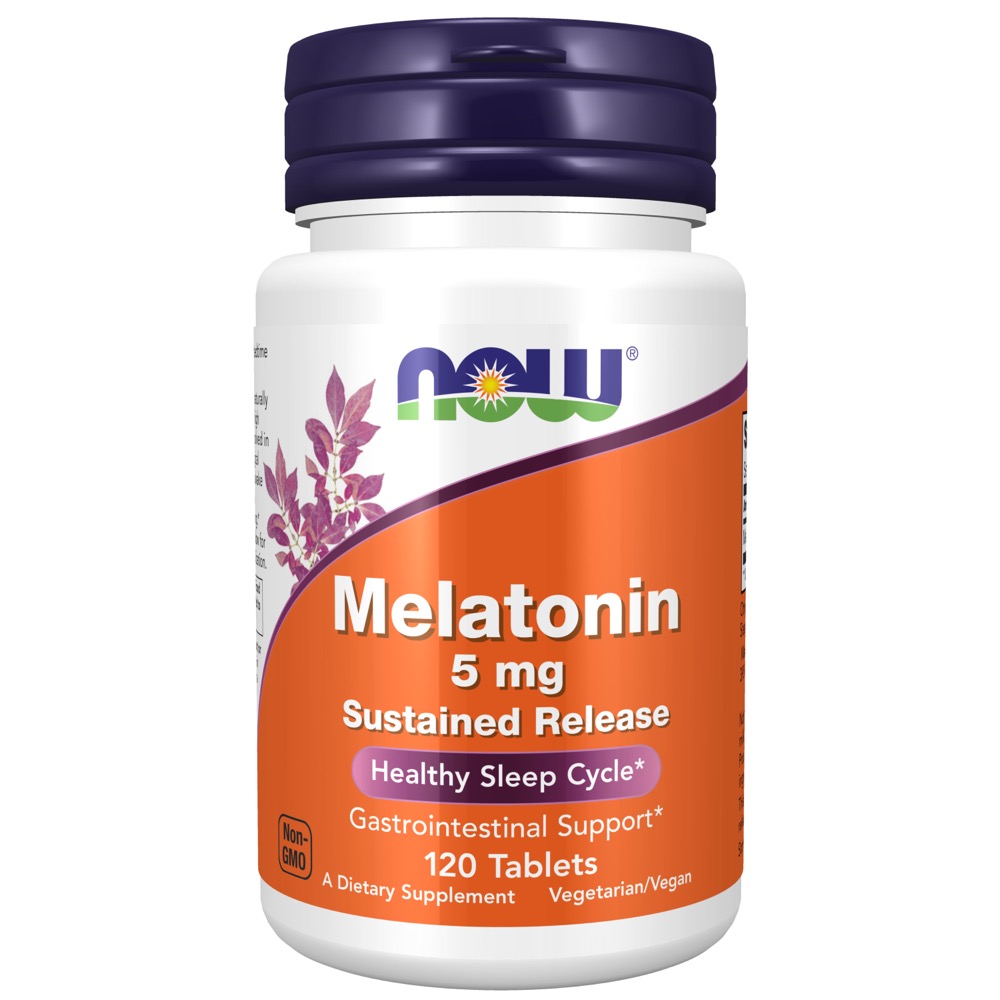 Now Vitamins - Melatonin 5mg Sustained Release 120 Tabs