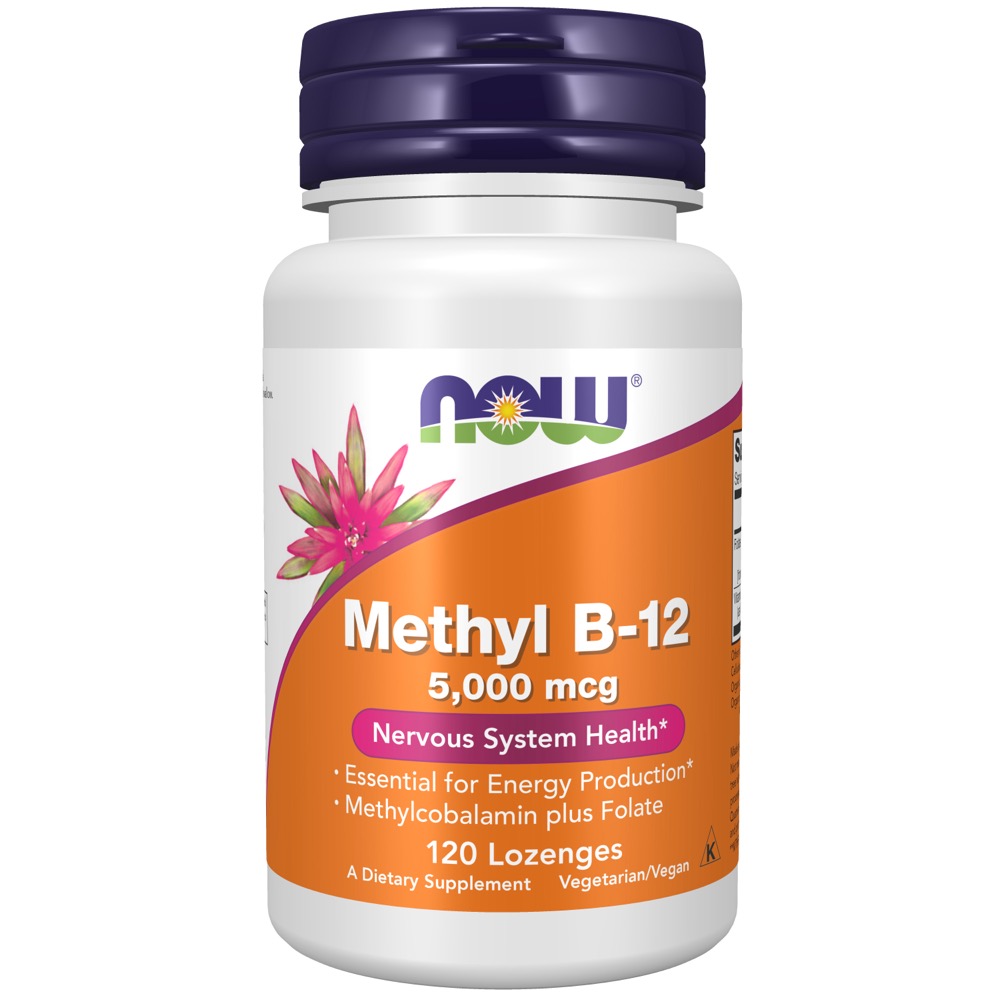 Now Vitamins - Methyl B-12 5000mcg 120 Lozenges