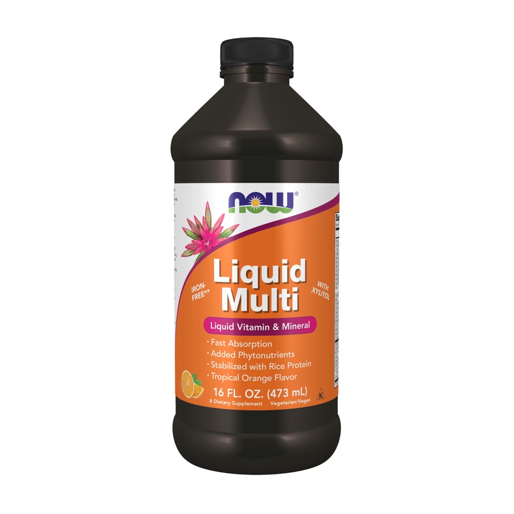 Now Vitamins - Multi Vitamin (Liq) 16 oz Orange Flavor