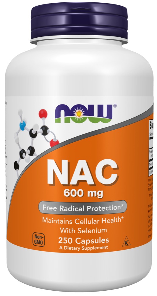 Now Vitamins - NAC 600 Mg N-Acetyl Cysteine 250 Caps