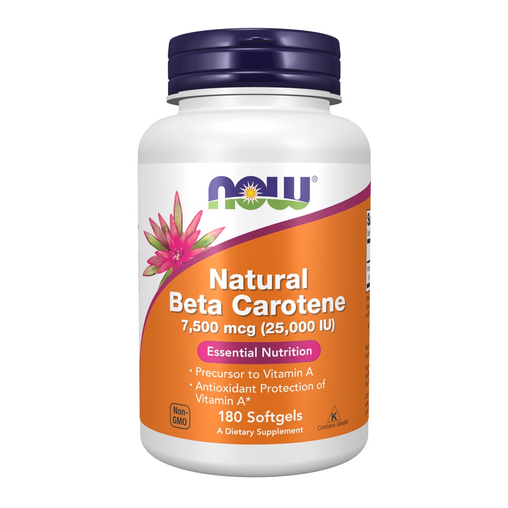 Now Vitamins - Nat Beta Carotene 25000 180 Sgels