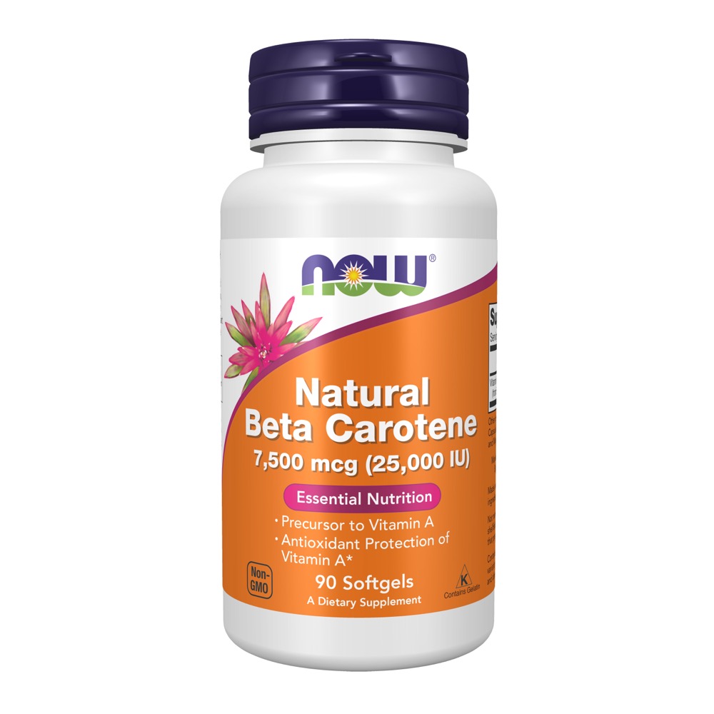Now Vitamins - Nat Beta Carotene 25000 90 Sgels